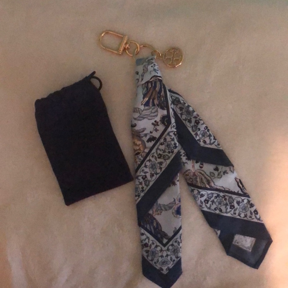 Tory Burch key chain scarf